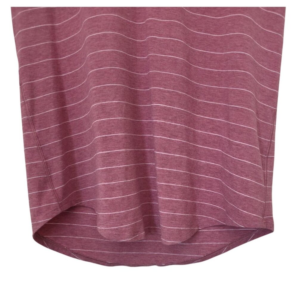 Lululemon Love V-Neck Curved Hem Athleisure Pima Cotton Short Sleeve Tee Shirt 6 - Picture 6 of 9
